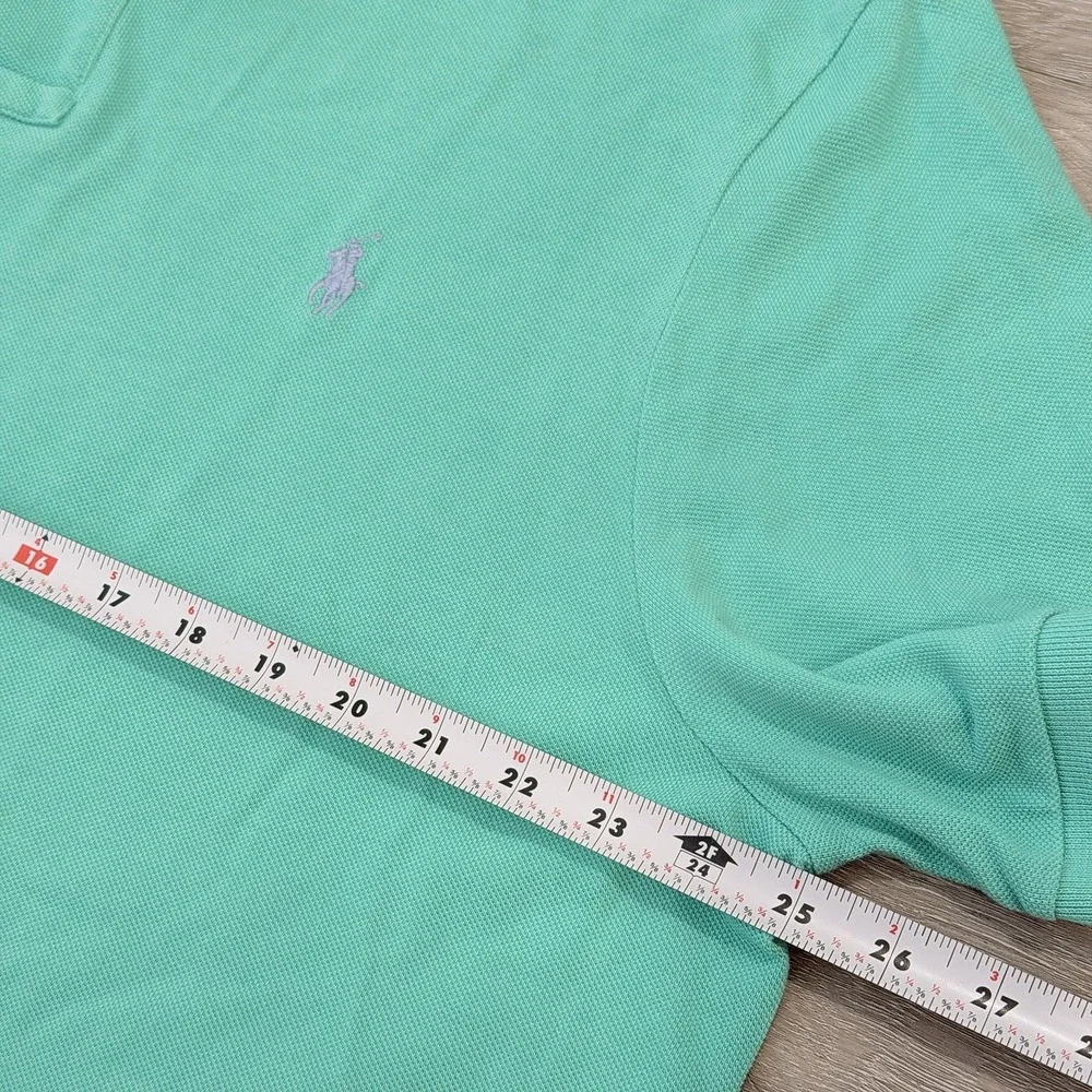 Polo Ralph Lauren Mens XL Polo Shirt Turquoise Aqua Classic Fit Pony Cotton